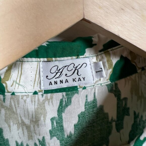 Anna Kay Eternity Maxi Dress Size Large Green Silk Blend Vacation Resort Cruise - Picture 4 of 11